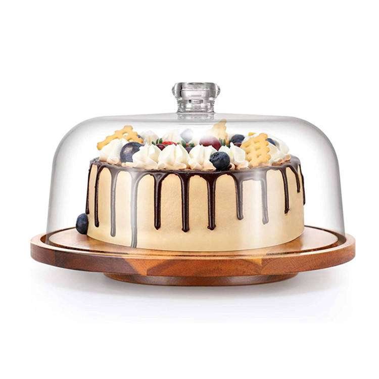Wooden Cake Stand Set With Lid