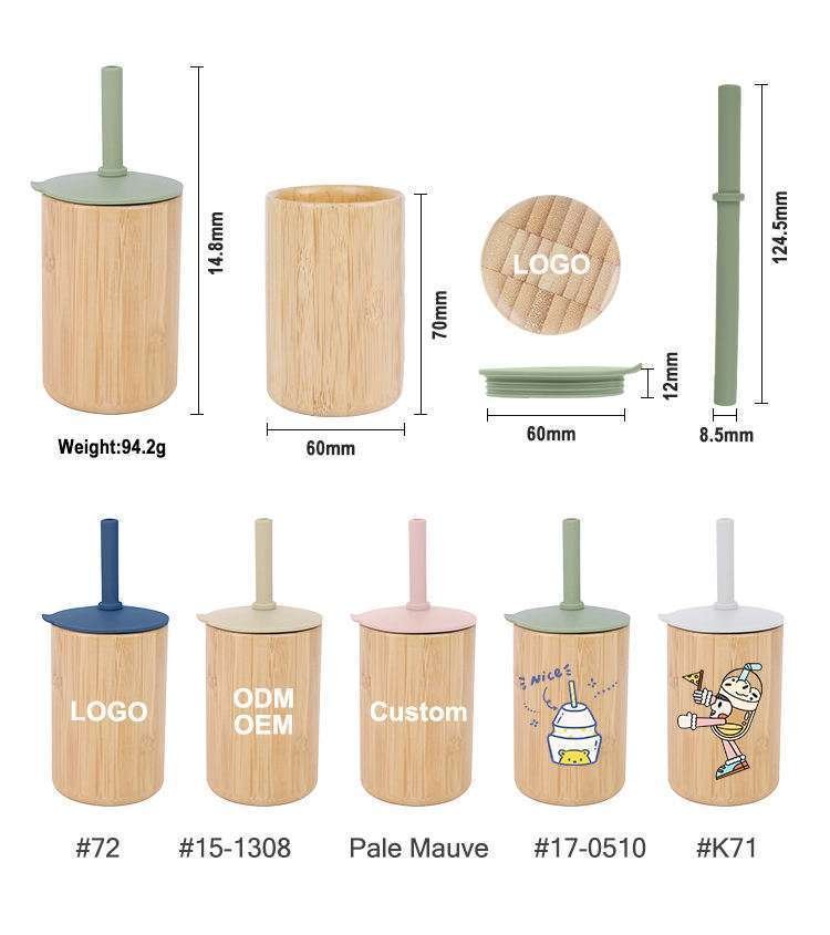 Wholesale Hot Sale Custom Bamboo Cups Reusable Safe Eco-friendly Drinking 100% Natural Bamb (1)