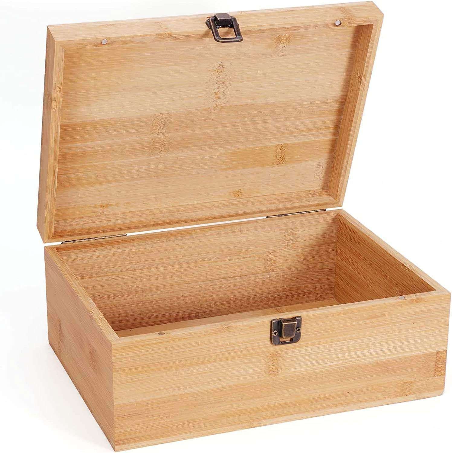Wholesale Large Natural Bamboo Wooden Storage Box for Crafts Art DIY and Home Storage Bambo (1)